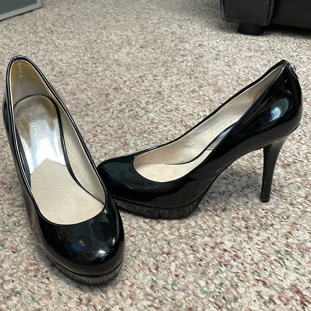 Michael kors patent pumps